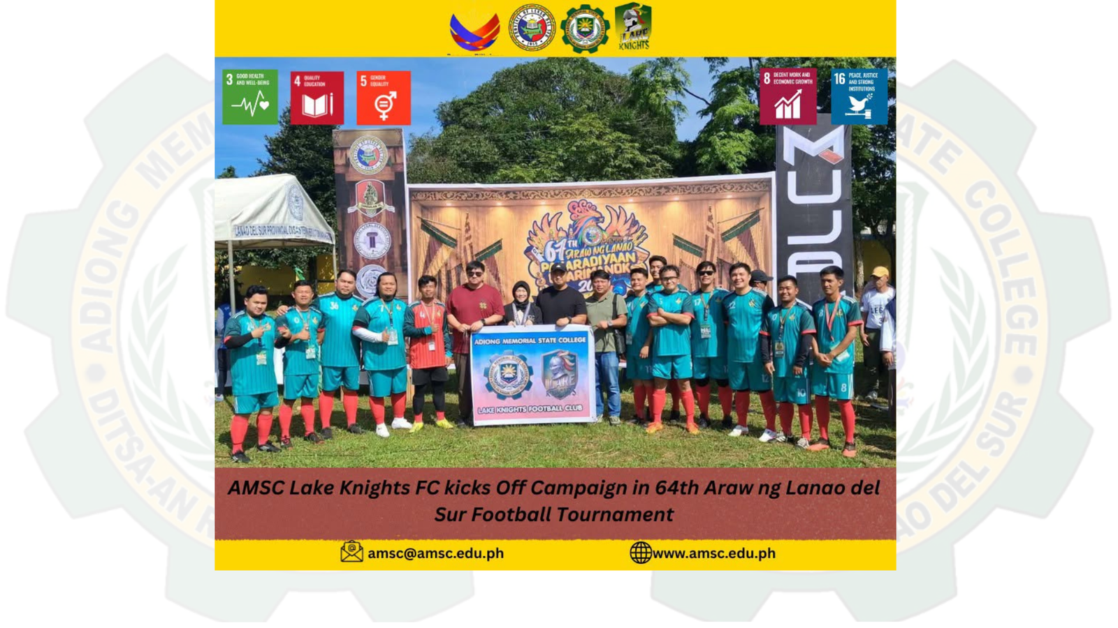 AMSC Lake Knights FC kicks Off Campaign in 64th Araw ng Lanao del Sur Football Tournament